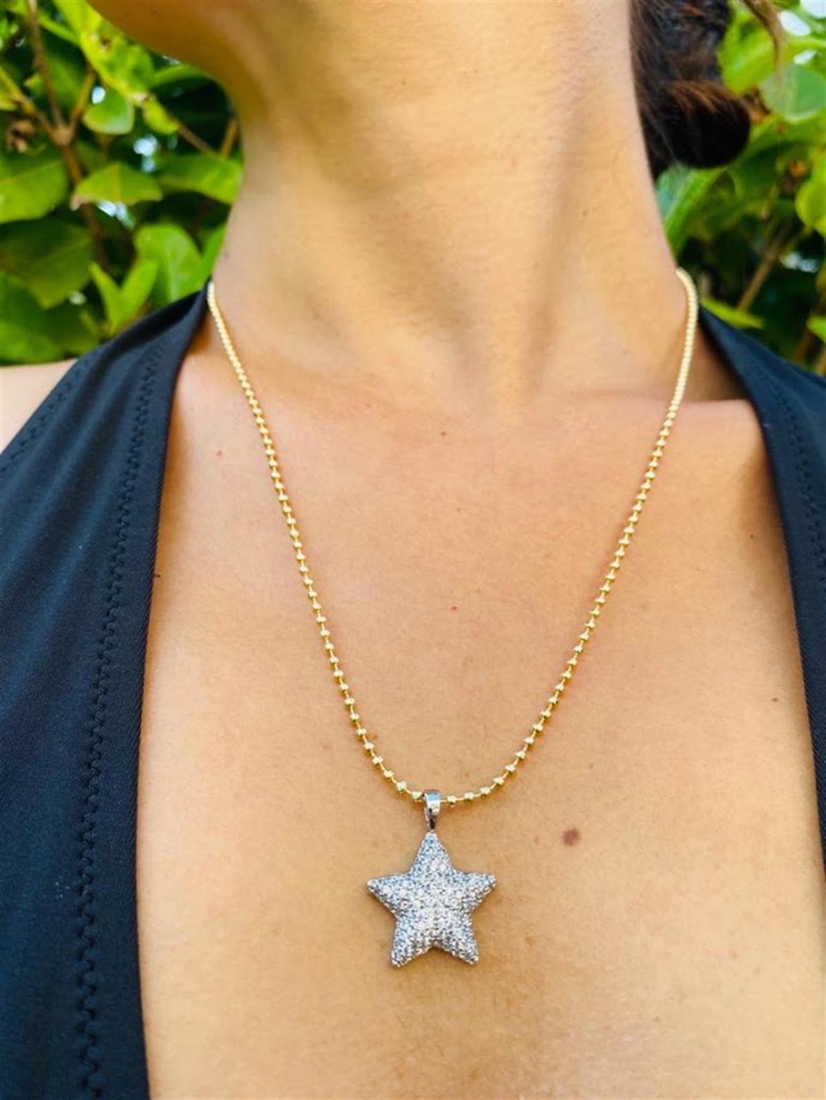 Zirkon Taşlı Yıldız Kolye