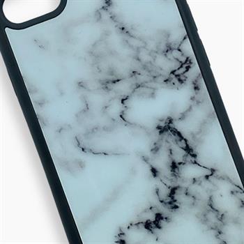 Iphone SE Beyaz Mermer Desenli Kılıf