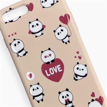 Iphone SE Desenli Nano Silikon Kılıf - Panda