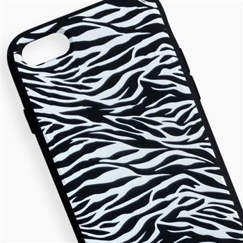 Iphone SE Desenli Nano Silikon Kılıf - Zebra 