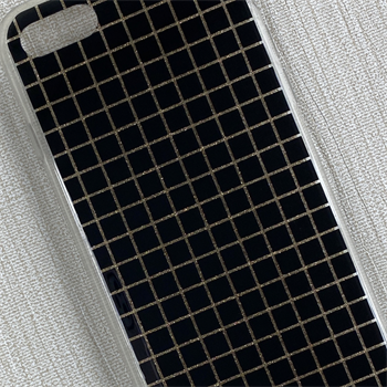 Iphone SE Desenli Şeffaf Kılıf - Kare 