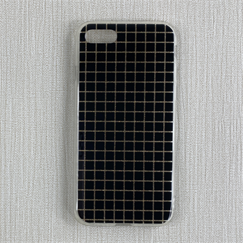 Iphone SE Desenli Şeffaf Kılıf - Kare 