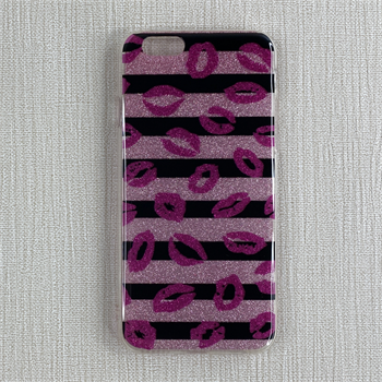 Iphone SE Desenli Şeffaf Kılıf - Öpücük 