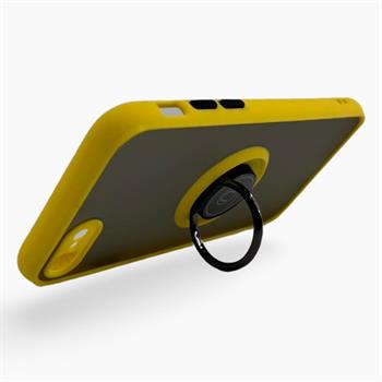 Iphone SE Yüzüklü Force Kılıf - Sarı