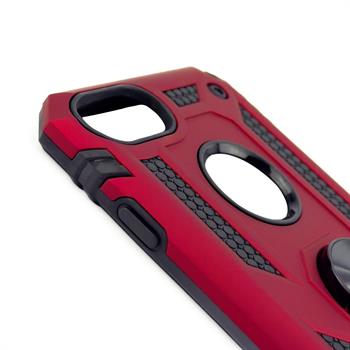 Iphone SE Yüzüklü Panzer Kılıf - Kırmızı 