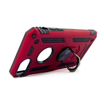 Iphone SE Yüzüklü Panzer Kılıf - Kırmızı 