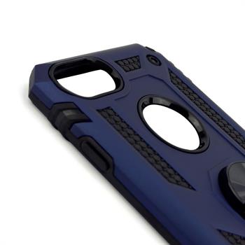 Iphone SE Yüzüklü Panzer Kılıf - Lacivert 
