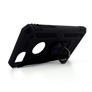 Iphone SE Yüzüklü Panzer Kılıf - Siyah 