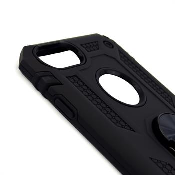 Iphone SE Yüzüklü Panzer Kılıf - Siyah 