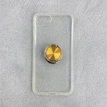 Iphone SE Yüzüklü Şeffaf Kılıf - Altın 