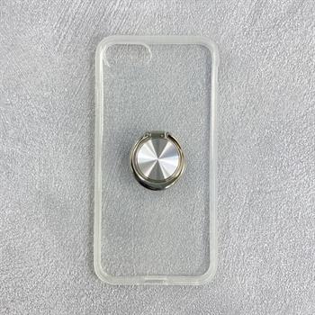 Iphone SE Yüzüklü Şeffaf Kılıf - Gümüş 