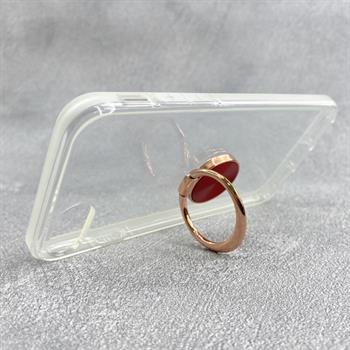 Iphone SE Yüzüklü Şeffaf Kılıf - Kırmızı 