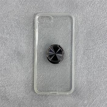 Iphone SE Yüzüklü Şeffaf Kılıf - Siyah 
