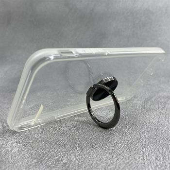 Iphone SE Yüzüklü Şeffaf Kılıf - Siyah 