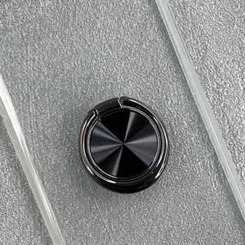 Iphone SE Yüzüklü Şeffaf Kılıf - Siyah 