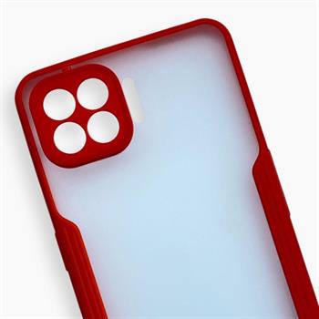 Oppo Reno 4 Lite Platin Silikon Kılıf - Kırmızı