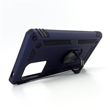 Oppo Reno 4 Lite Yüzüklü Panzer Kılıf - Lacivert