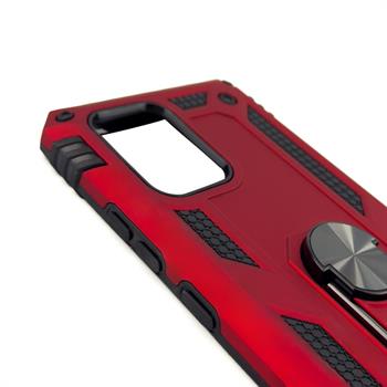 Oppo Reno 4 Lite Yüzüklü Panzer Kılıf - Kırmızı