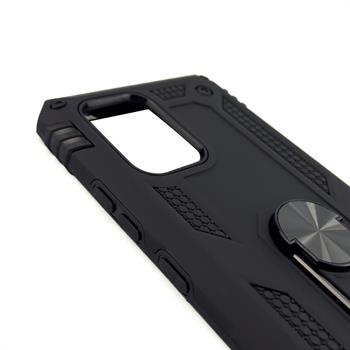 Oppo Reno 4 Lite Yüzüklü Panzer Kılıf - Siyah