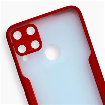 Realme C15 Platin Silikon Kılıf - Kırmızı