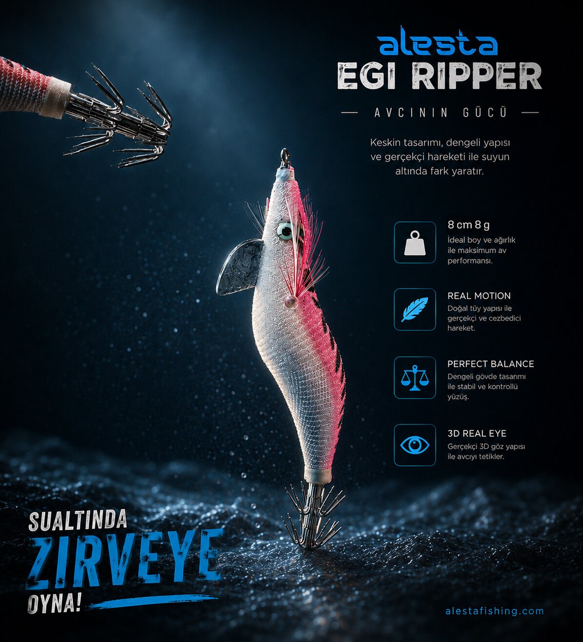 EGI RIPPER #2.0 X6751 8CM 8G PEMBE