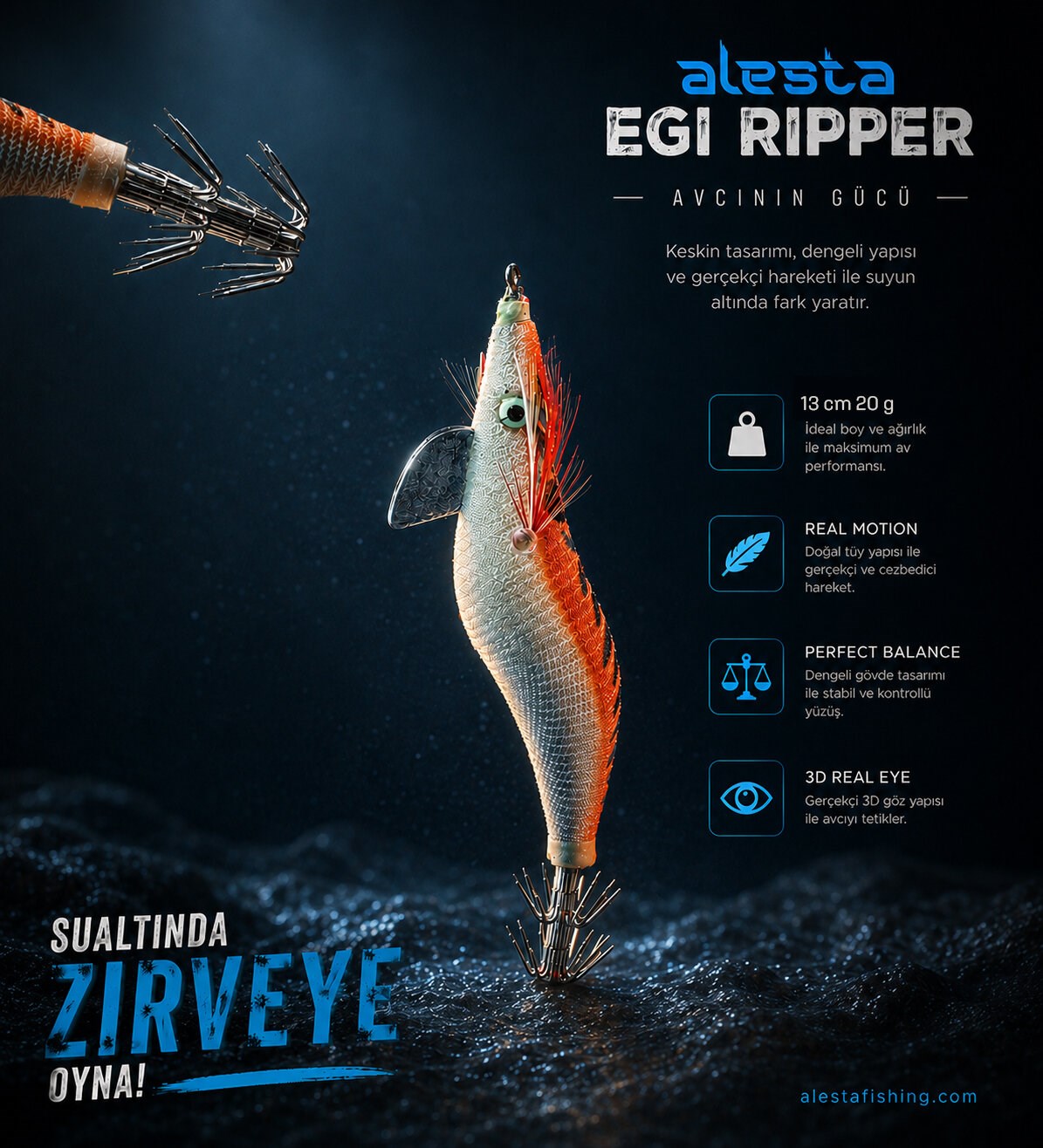 EGI RIPPER #3.5 X6754 13CM 20G TURUNCU