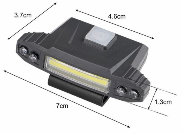 KAFA FENERİ WATTON 4 LED +COB LED USB ŞARJ WT-606