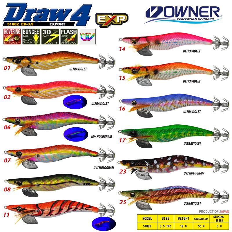 Owner 51882 DRAW SQUID ED-3,5 12CM  Kalamar