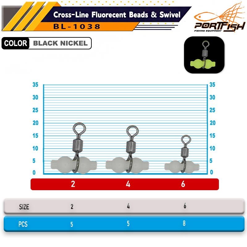 Portfish BL-1038 Üçlü Fosforlu Gezer Fırdöndü Gross 144 Ad