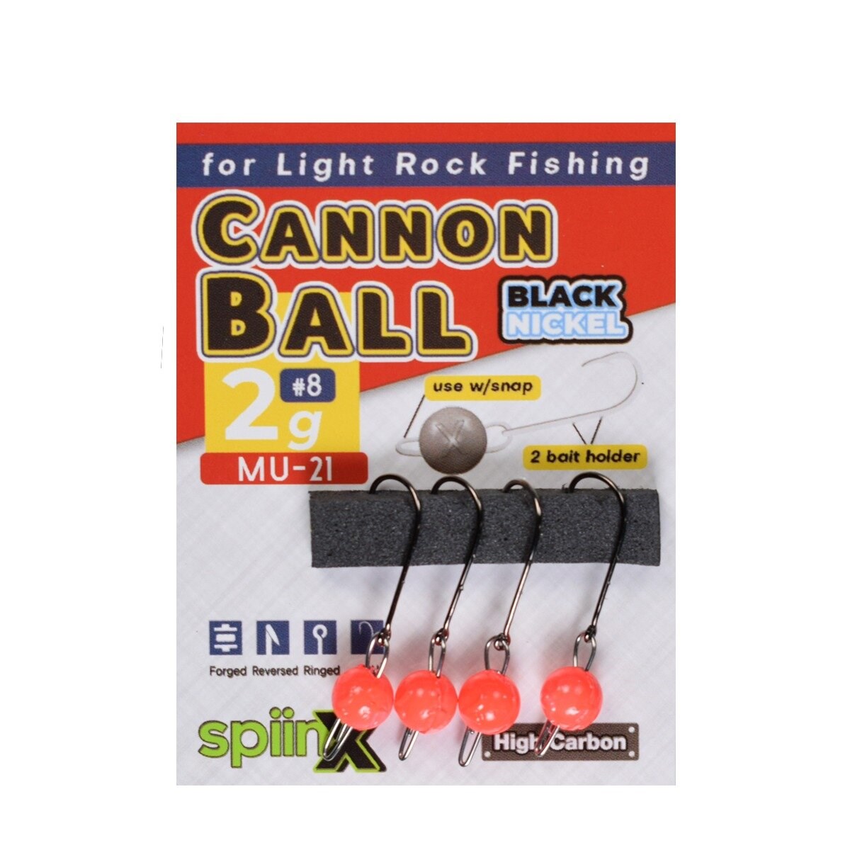 SPIINX CANNON BALL JIGHEAD UV PEMBE 4G #6 4P