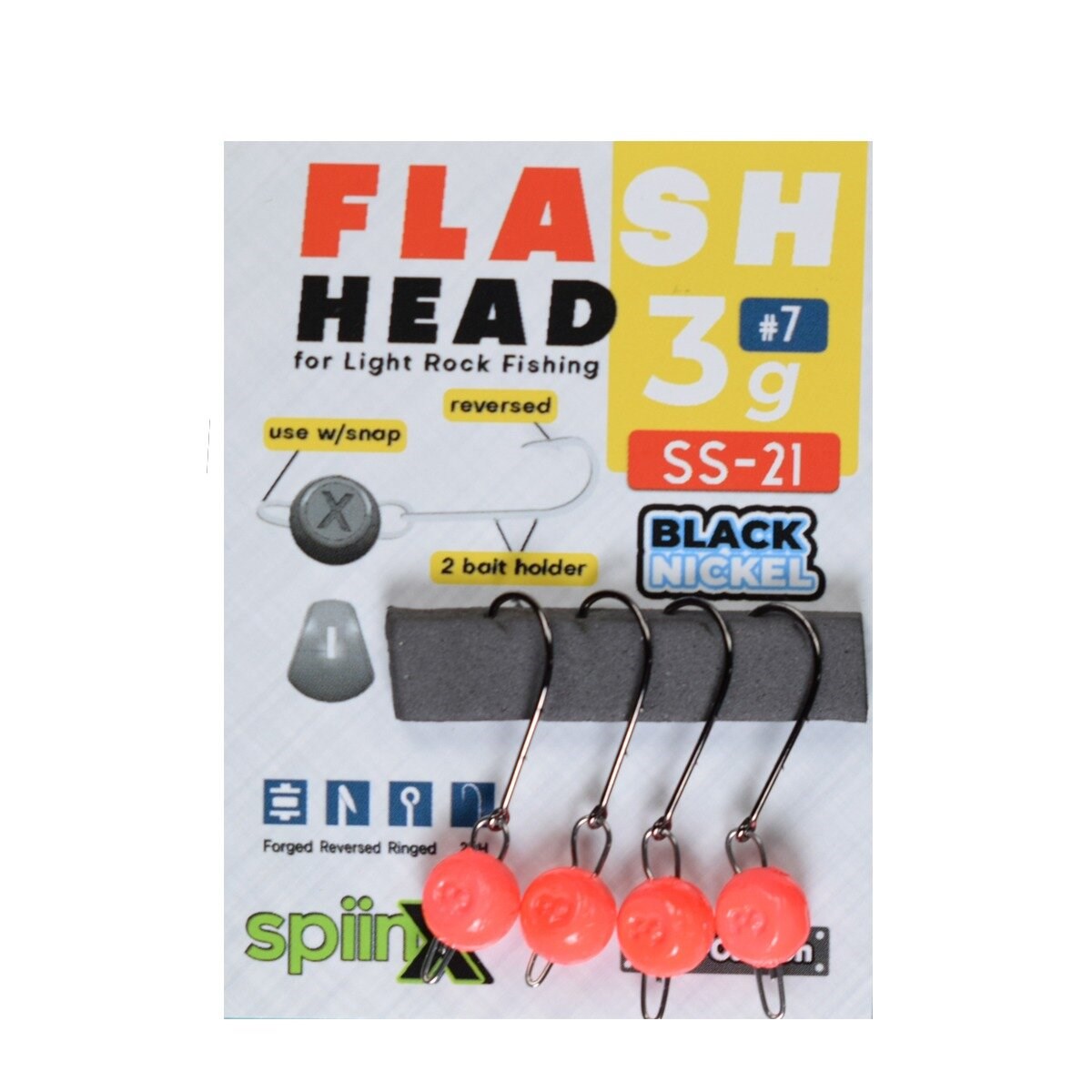 SPIINX FLASH HEAD JIGHEAD UV PEMBE  5G #8 4P