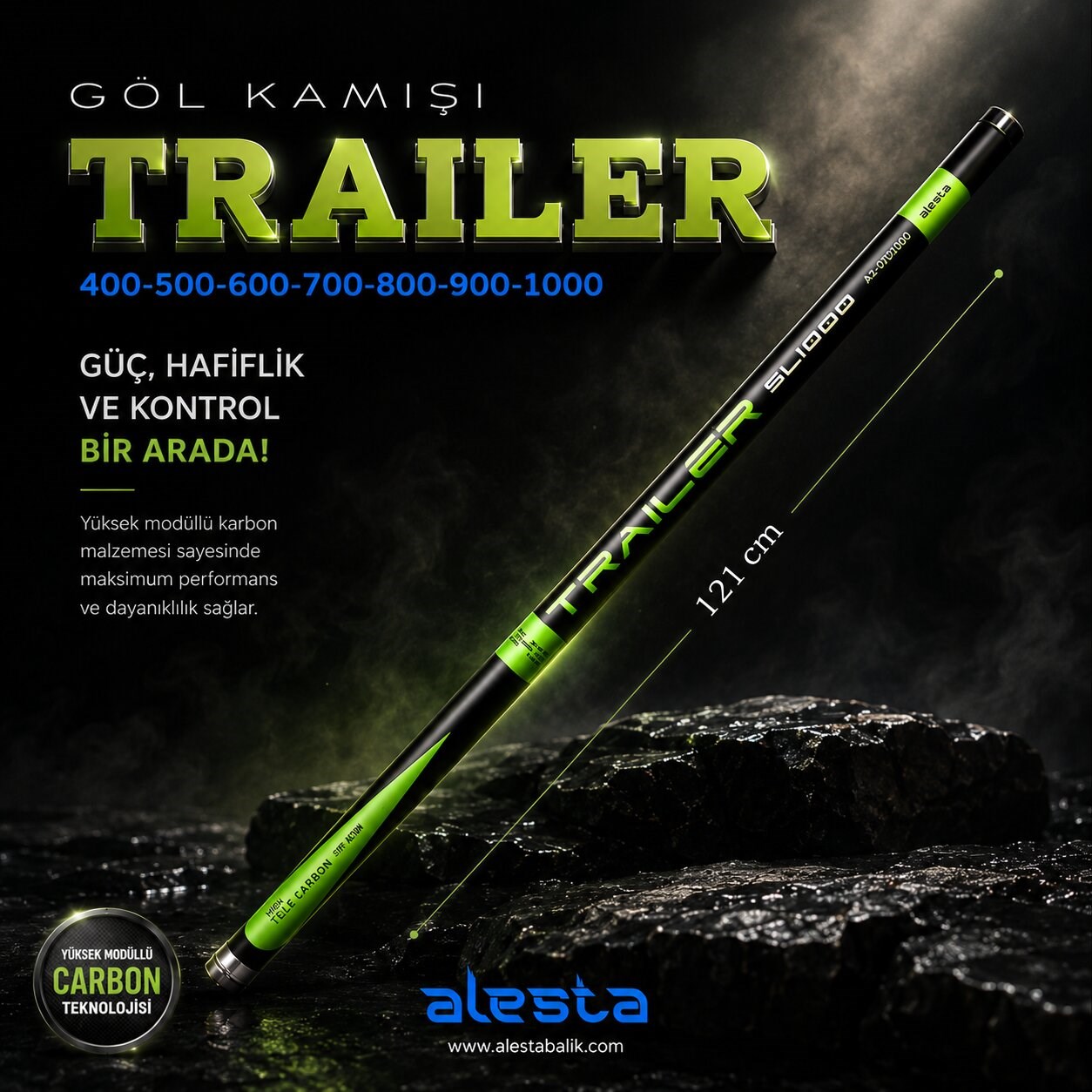 TRAILER X5009 KARBON GÖL KAMIŞI 1000