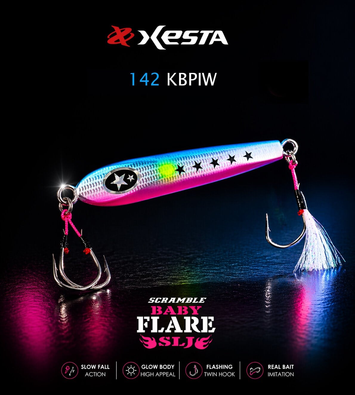 XESTA SCRAMBLE BABY FLARE SLJ 80G JIG KBPIW
