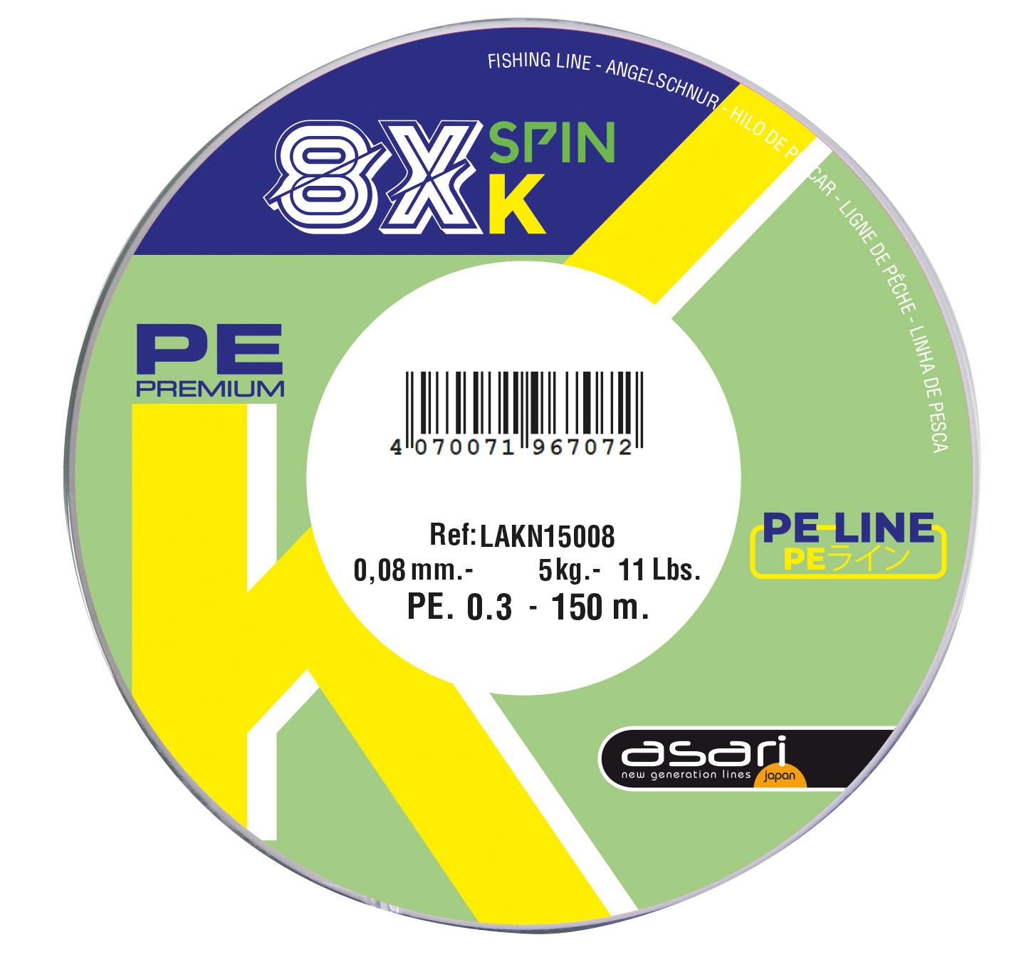 Asari 8X-K 150m Fluo Green İp Misina