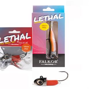  Falkor Lethal 4 Yedekli +1 80gr İğneli Jig Head Silikon Yem 