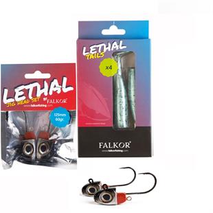  Falkor Lethal 4 Yedekli +2 Kafalı 60gr İğneli Jig Head Silikon Yem 