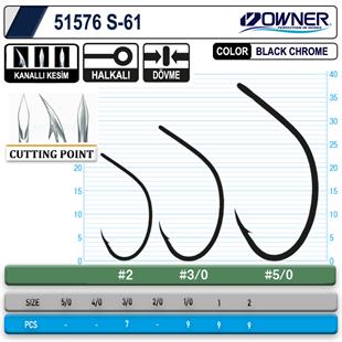 Owner 51576 S-61 Black Chrome İğne