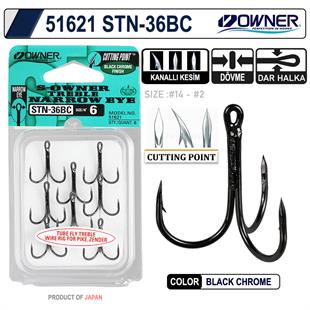 Owner 51621 Stn -36 Black Chrome  Üçlü İğne