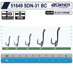Owner 51649 Sdn-31Black Chrome  İkili İğne