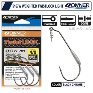 Owner 5167w Weighted Twistlock Light Black Chrome İğne