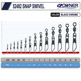 Owner 52482 Snap Swivel Klipsli Fırdöndü