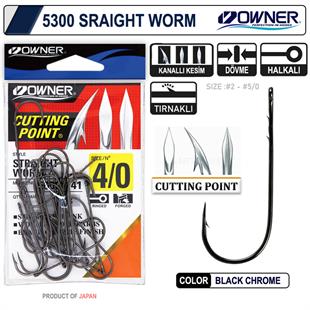 Owner 5300 Straight Shank Black Chrome İğne