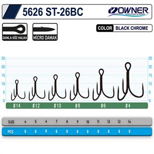Owner 5626 St-26 Black Chrome Çarpma İğne