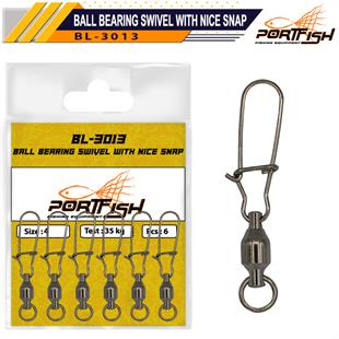Portfish BL-3013 Bilyalı Kilitli Klips
