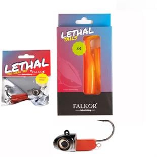 Falkor Lethal 4 Yedekli +1 100gr İğneli Jig Head Silikon Yem