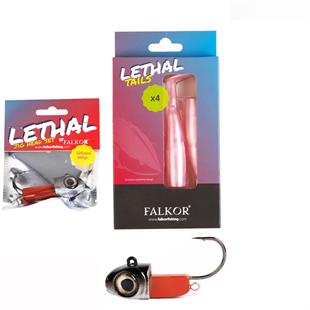Falkor Lethal 4 Yedekli +1 100gr İğneli Jig Head Silikon Yem
