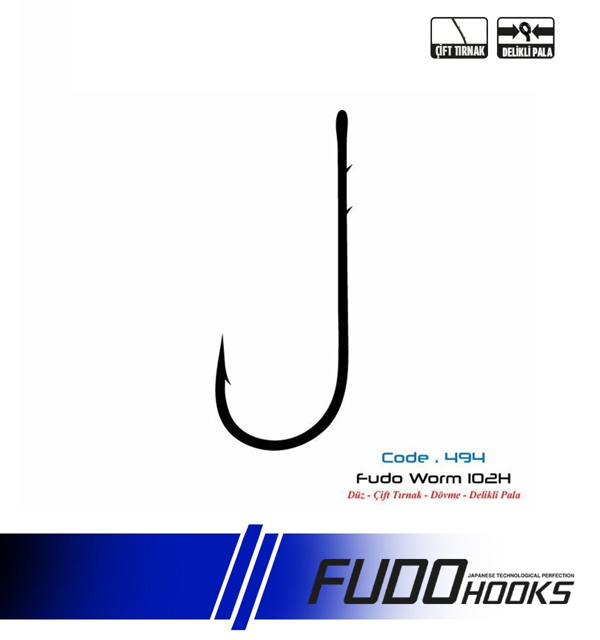 4941 FUDO WORM 102H #1/0 BLACK NIKEL 7P