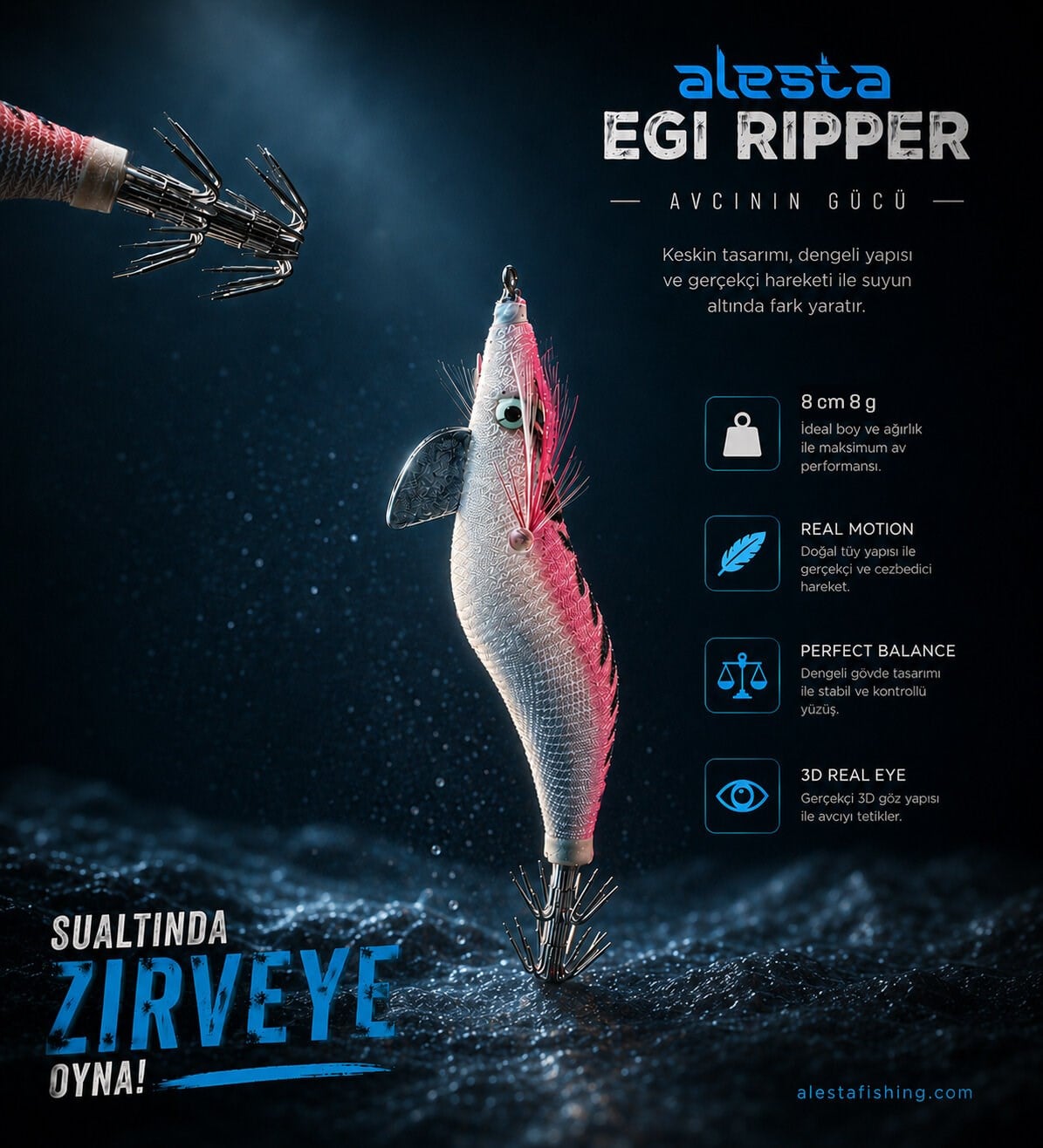 EGI RIPPER #2.0 X6751 8CM 8G PEMBE