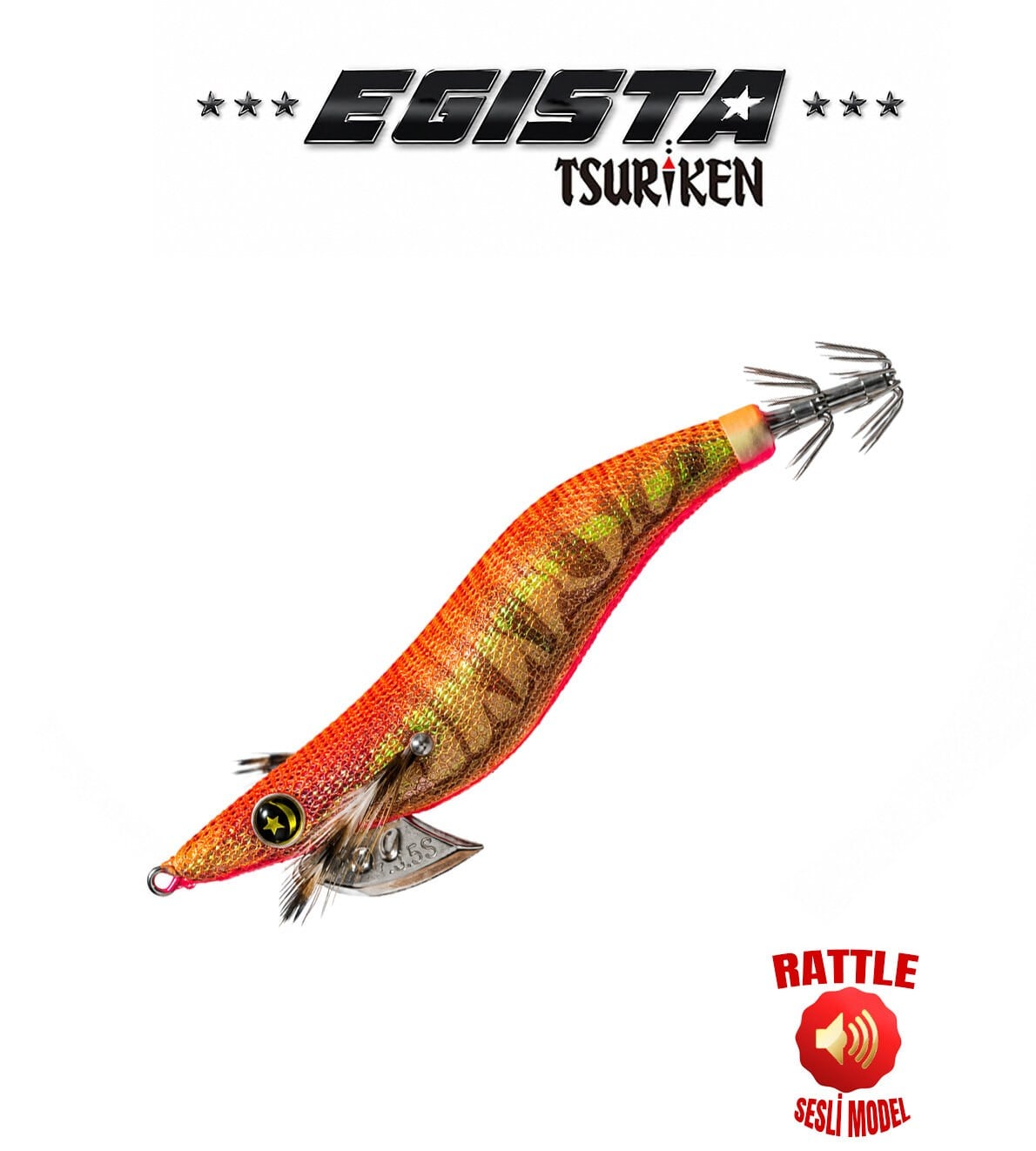 EGISTA RATTLE 3.0 KALAMAR ZOKASI 16G UV ORANGE