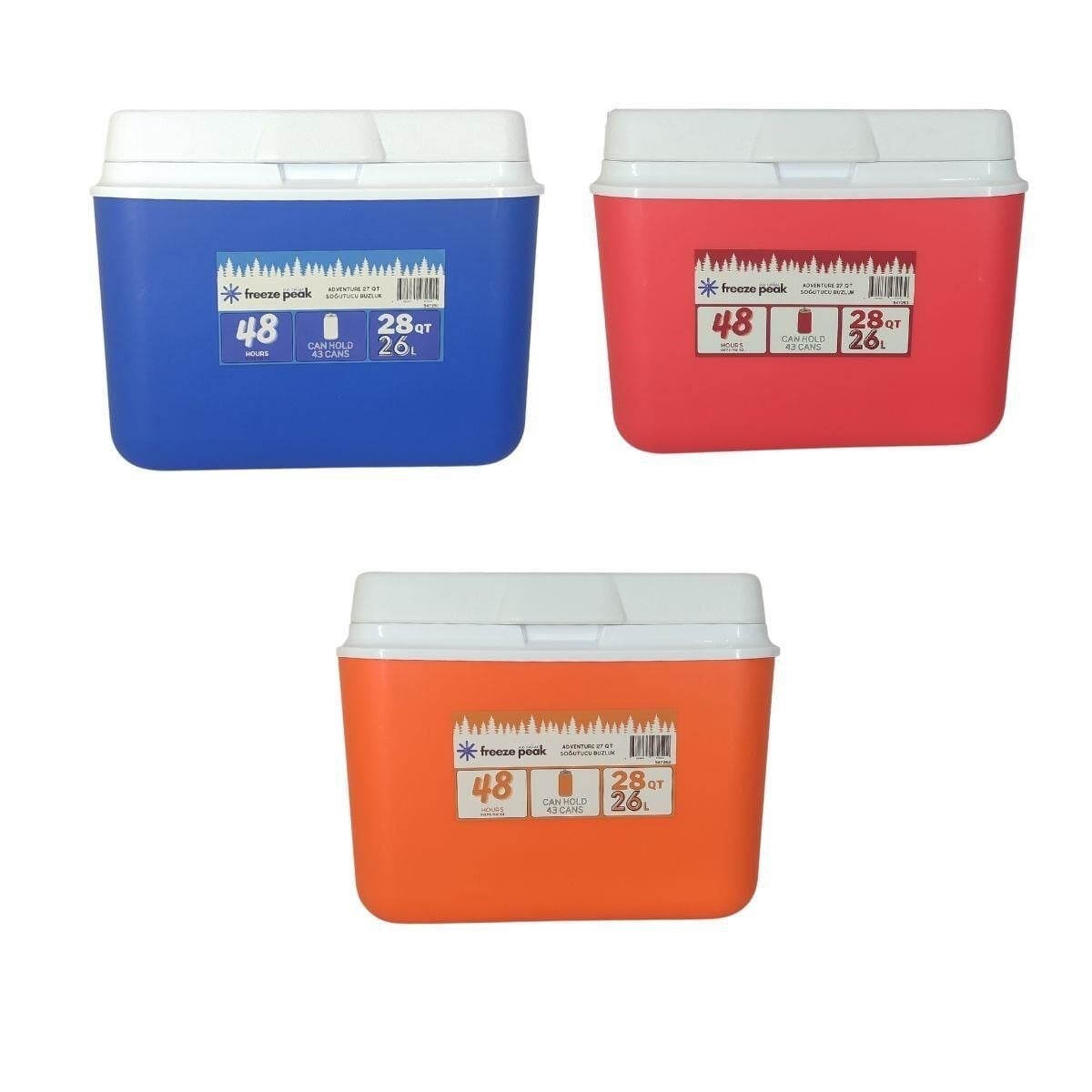 Freeze Peak Adventure 28 QT Soğutucu Buzluk 26 Litre Kırmızı